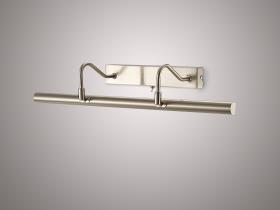 Abacus Dimmable Satin Nickel Wall Lights Deco Picture Lights
